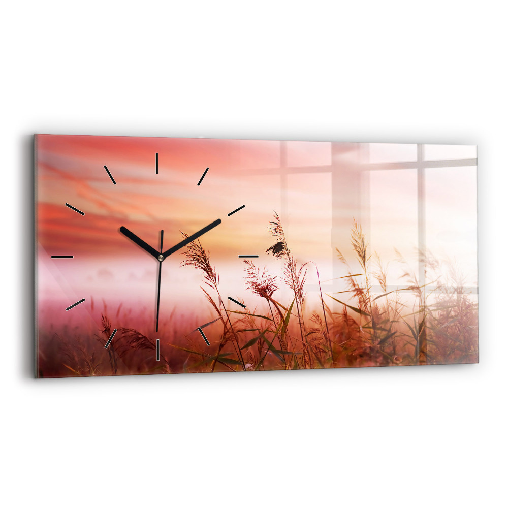 Horloge rectangulaire horizontale Matin brumeux