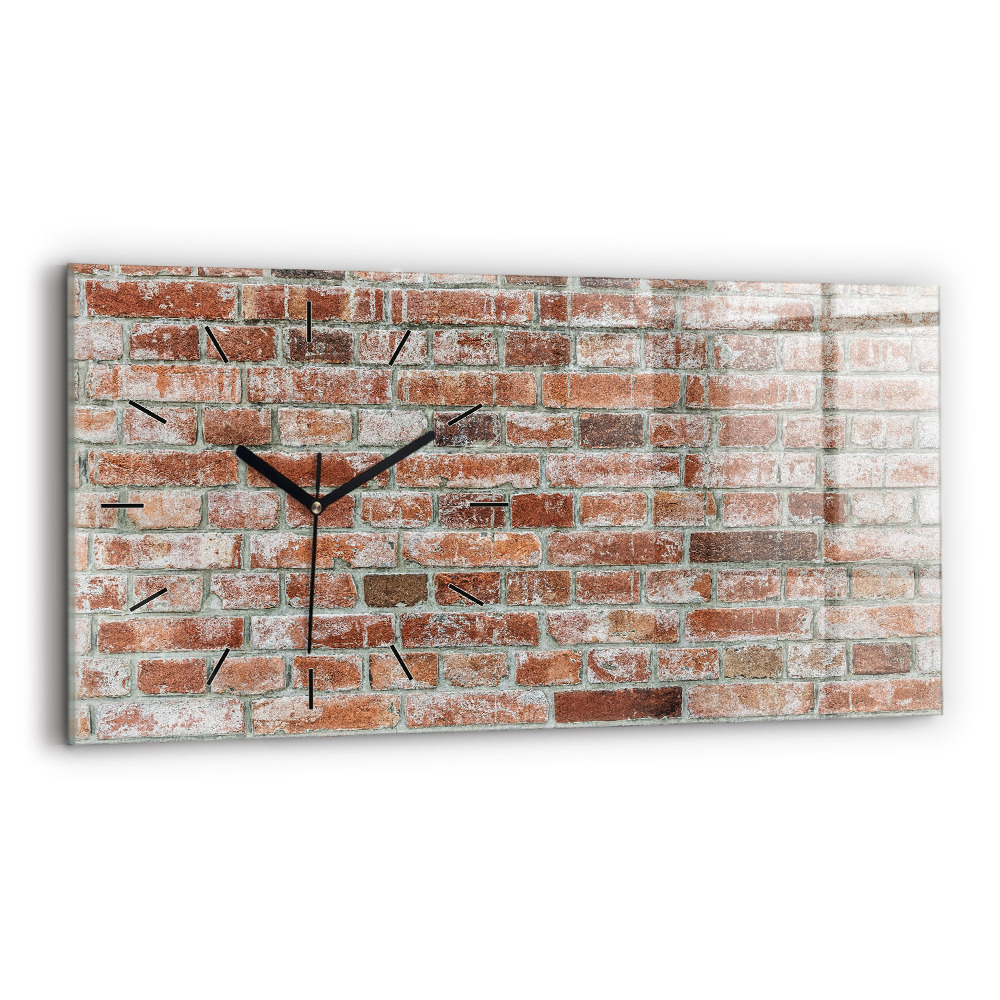 Horloge murale horizontale Mur de briques