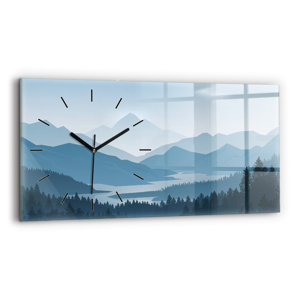 Horloge rectangulaire horizontale Paysage montagneux