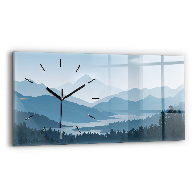 Horloge rectangulaire horizontale Paysage montagneux