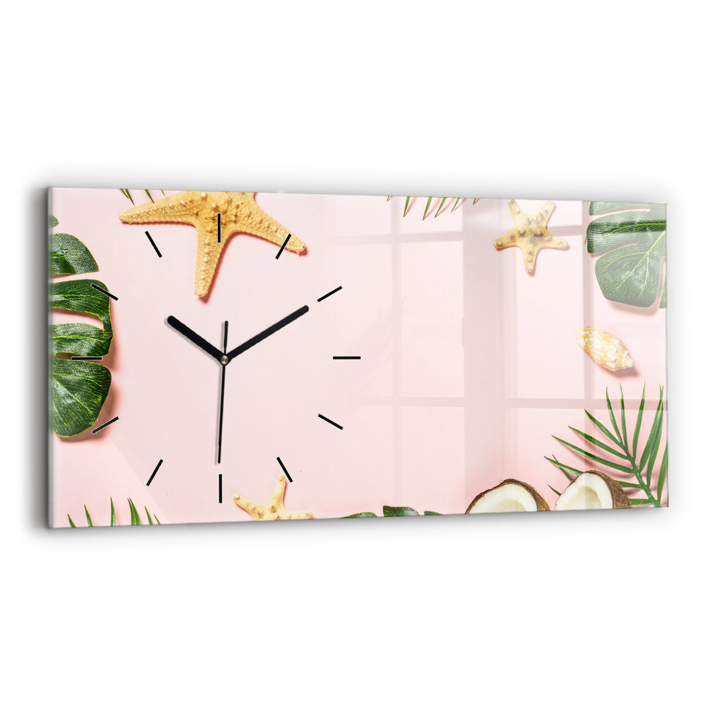 Horloge murale horizontale Ambiance estivale