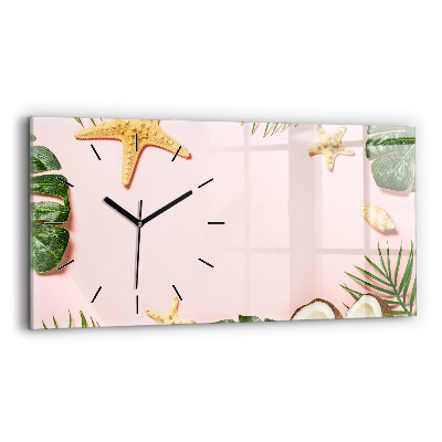 Horloge murale horizontale Ambiance estivale