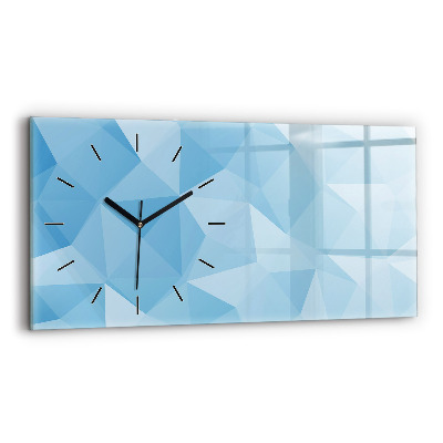 Horloge horizontale en verre Triangles abstrait