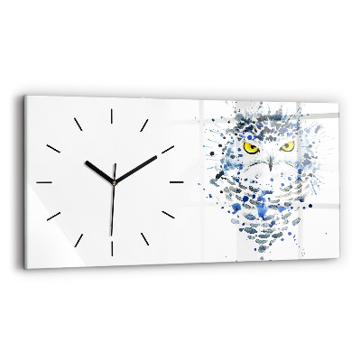 Horloge murale horizontale Regard de hibou