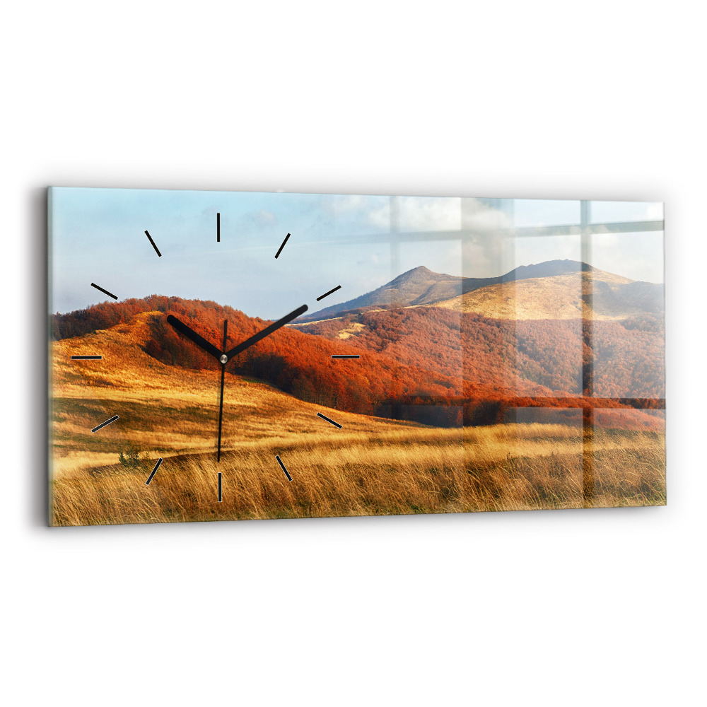 Horloge rectangulaire horizontale Paysage de montagne en automne
