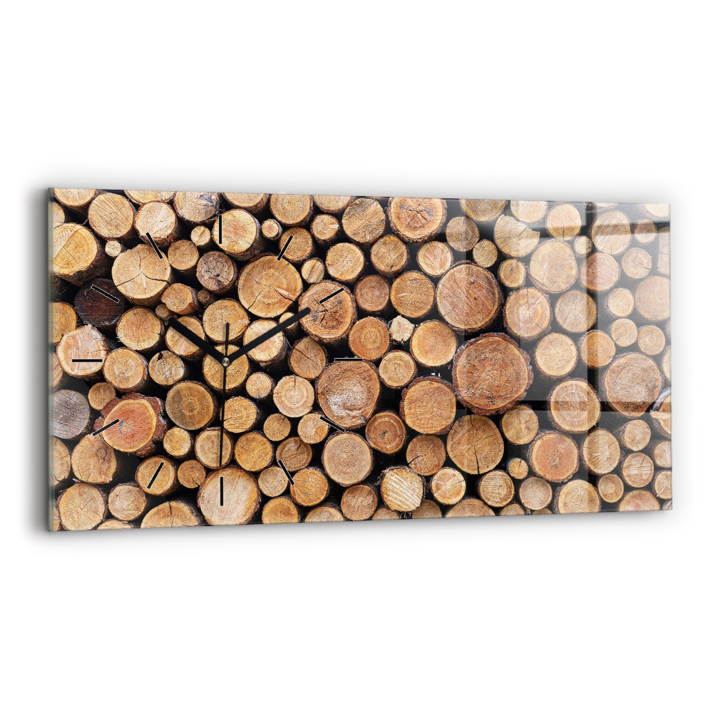 Horloge rectangulaire horizontale Anneaux d'arbres