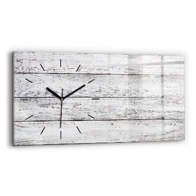 Horloge murale horizontale Planches peintes