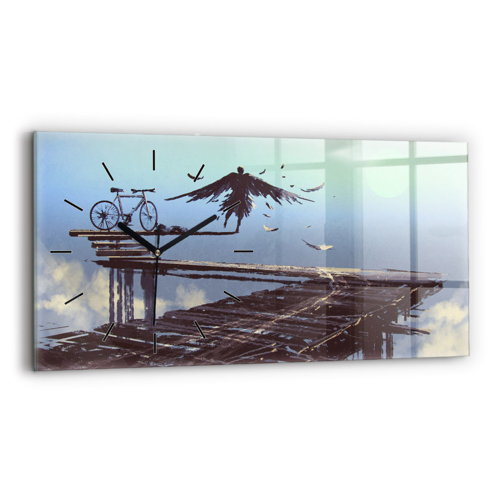 Horloge murale horizontale Vélo Ange