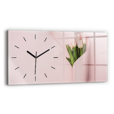 Horloge rectangulaire horizontale Bouquet de fleurs