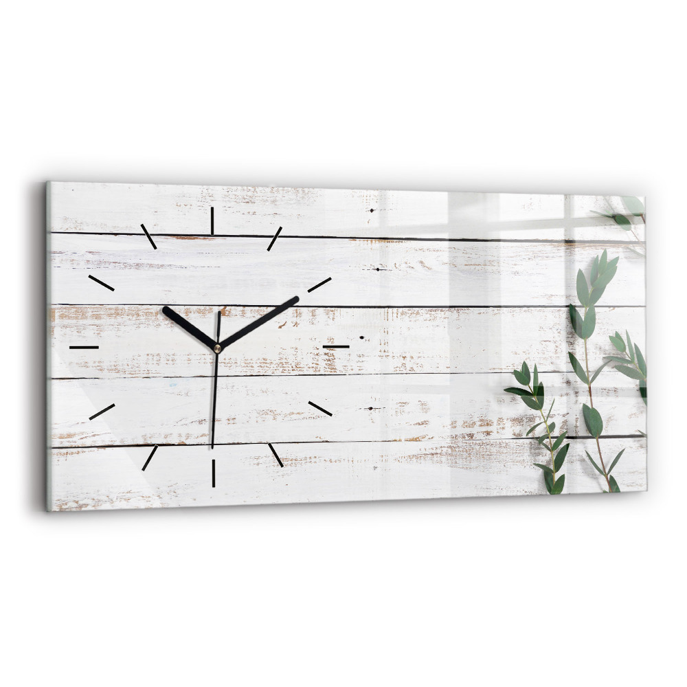 Horloge rectangulaire horizontale Planches en bois