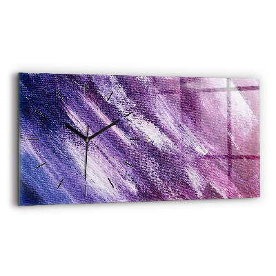 Horloge murale horizontale Texture de peinture acrylique
