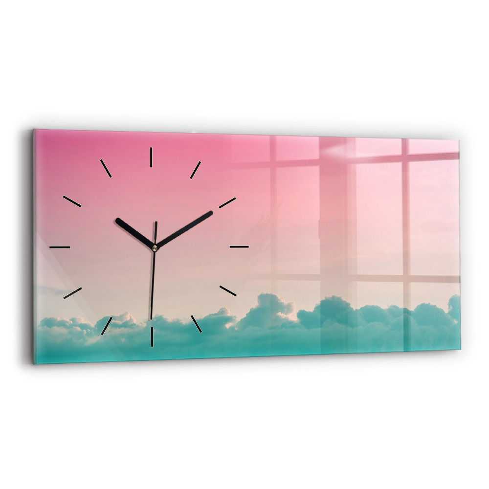 Horloge rectangulaire horizontale Ciel dégradé