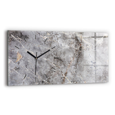Horloge horizontale en verre Pierre grise en granit et marbre