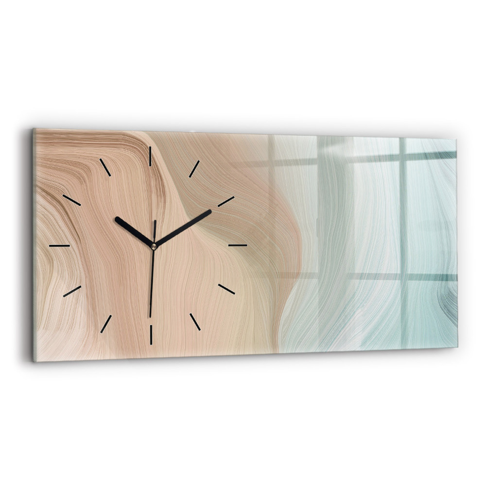 Horloge rectangulaire horizontale Abstraction de vagues