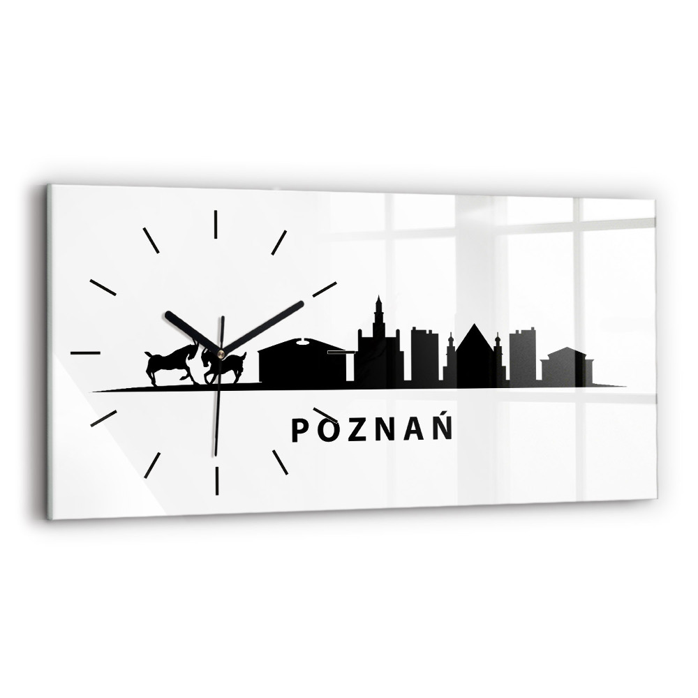Horloge rectangulaire horizontale Graphique de l'horizon de Poznan