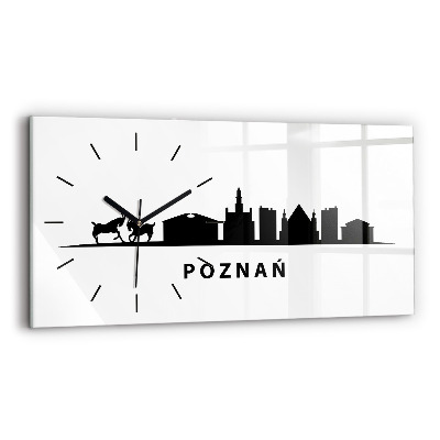 Horloge rectangulaire horizontale Graphique de l'horizon de Poznan