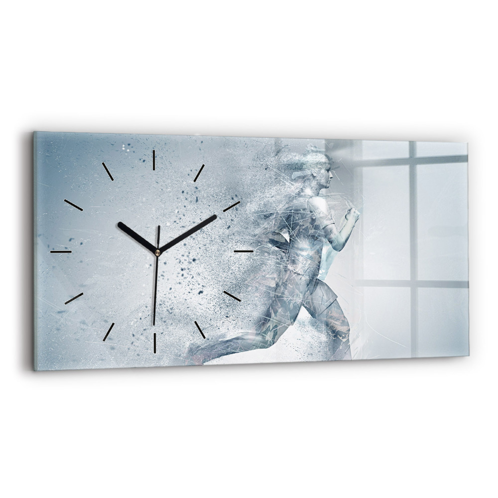 Horloge horizontale en verre Homme courant