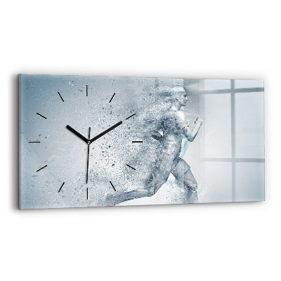 Horloge horizontale en verre Homme courant