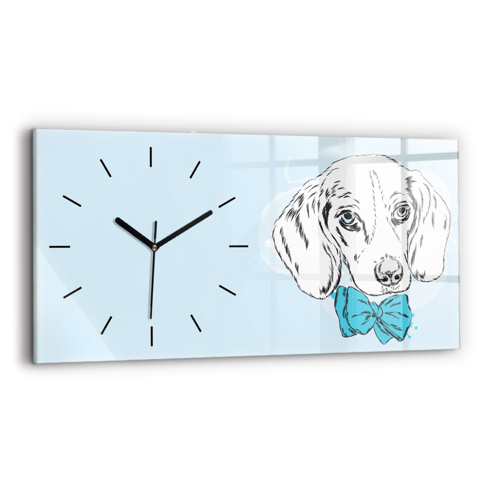 Horloge murale horizontale Chien chiot