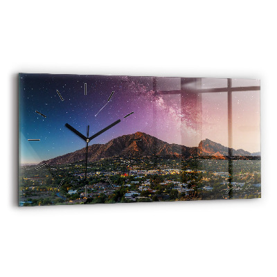 Horloge rectangulaire horizontale Paysage de montagne