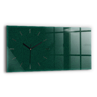 Horloge murale horizontale Motif de feuilles