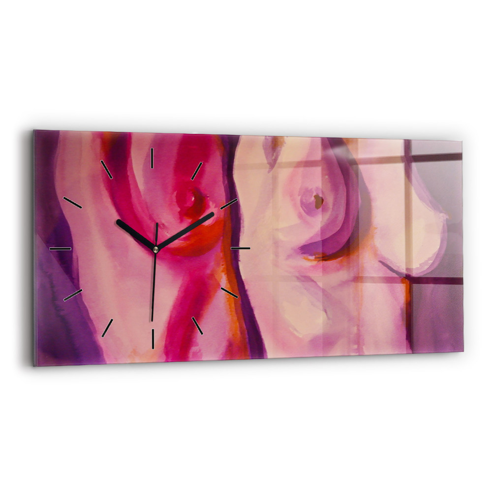 Horloge rectangulaire horizontale Peinture de femmes