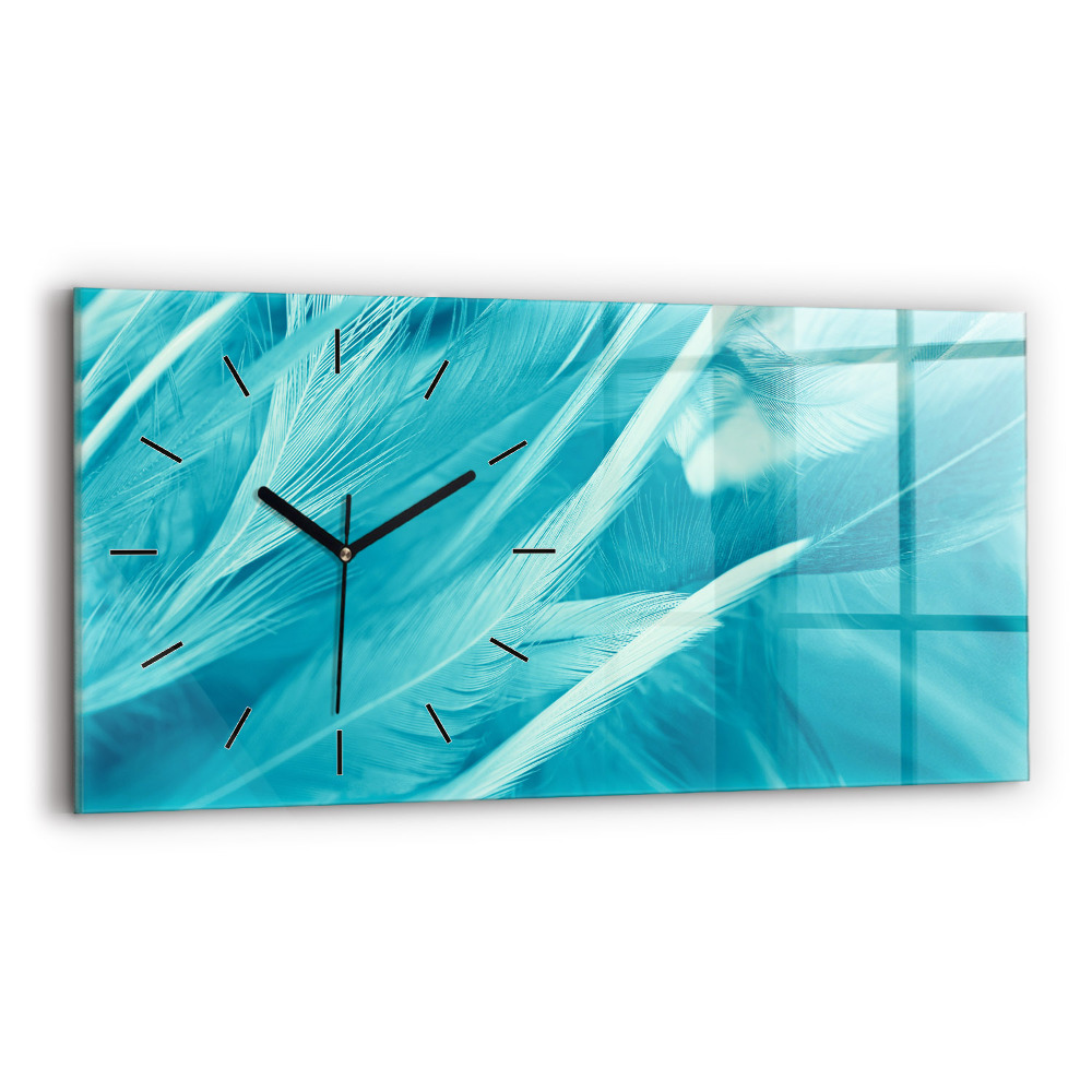 Horloge rectangulaire horizontale Vert turquoise vintage