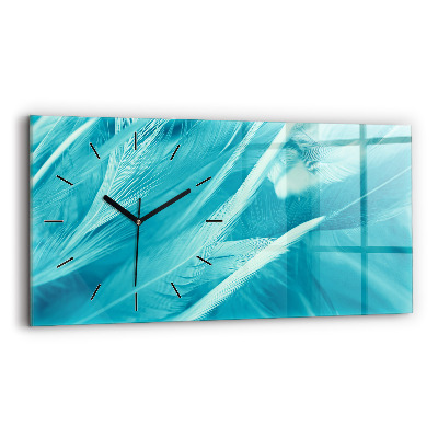Horloge rectangulaire horizontale Vert turquoise vintage