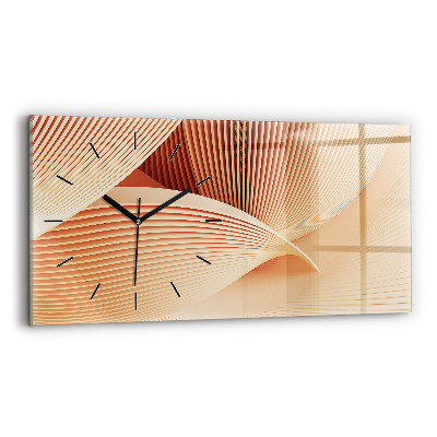 Horloge murale horizontale Motif abstrait de vagues