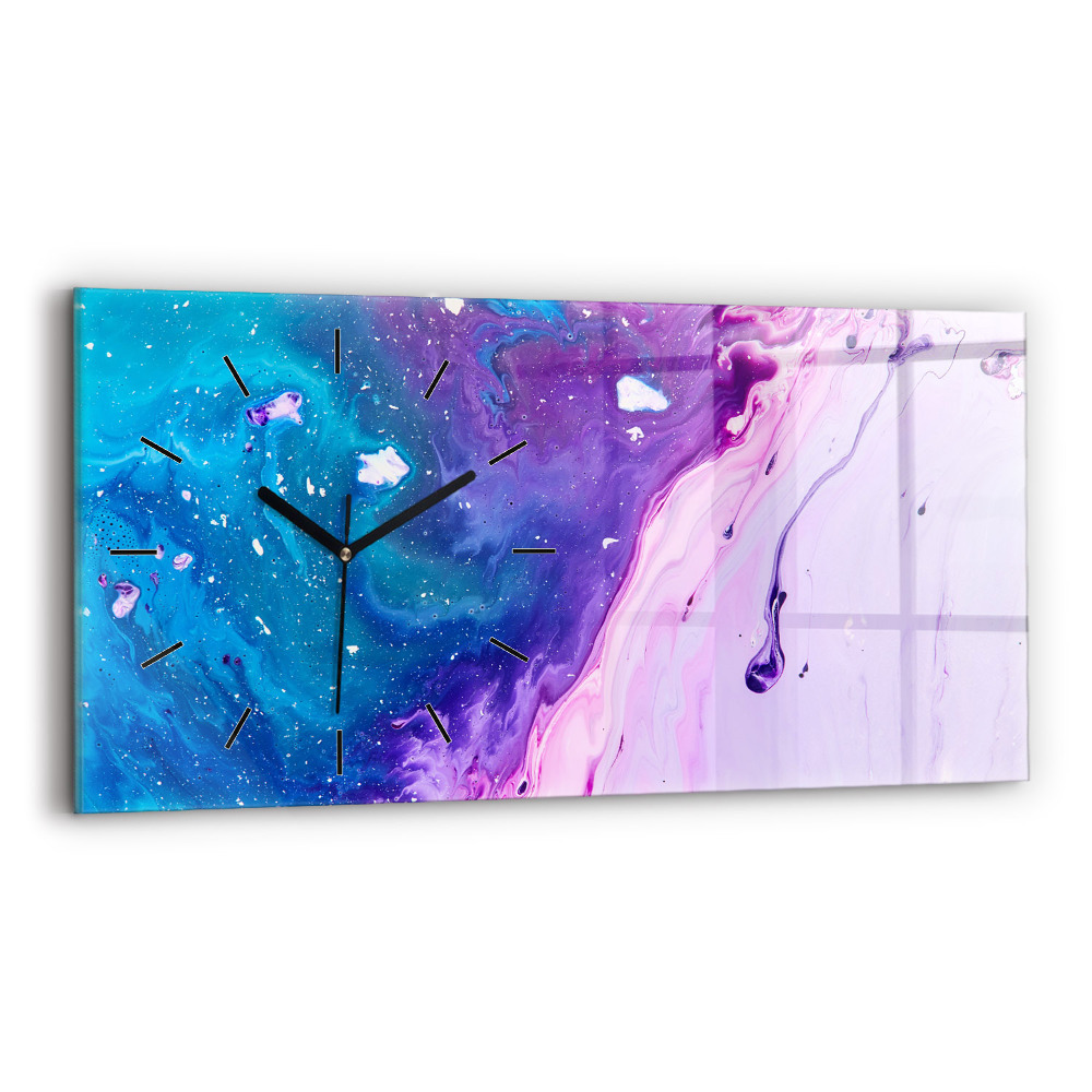 Horloge rectangulaire horizontale Fond coloré