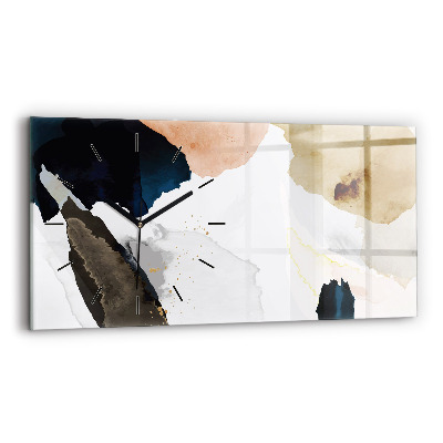 Horloge murale horizontale Abstrait taches