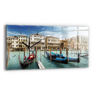 Horloge rectangulaire horizontale Gondoles Venise Italie