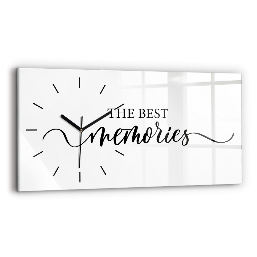 Horloge rectangulaire horizontale Inscription de souvenirs