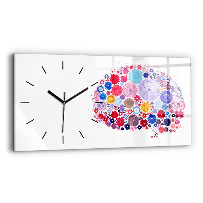 Horloge murale horizontale Illustration abstraite colorée