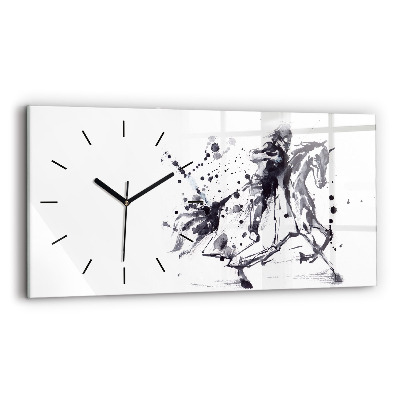 Horloge rectangulaire horizontale Chevalier à cheval