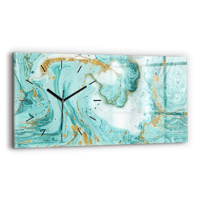 Horloge rectangulaire horizontale Texture de marbre
