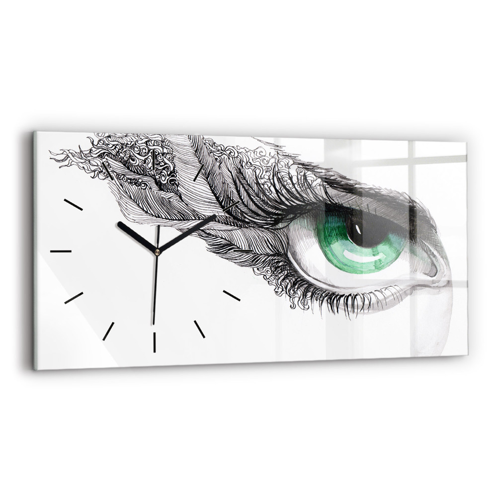 Horloge rectangulaire horizontale Oeil humain abstrait
