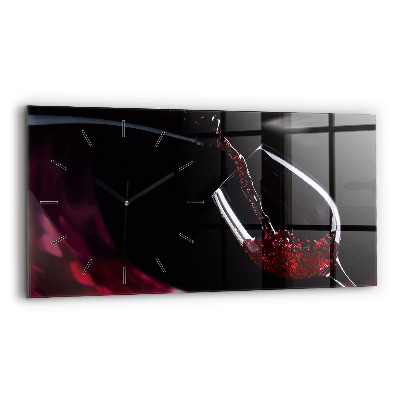 Horloge horizontale en verre Vin