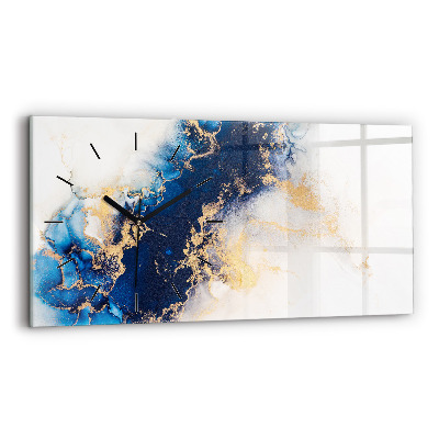 Horloge murale horizontale Motif de marbre
