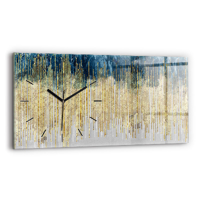 Horloge horizontale en verre Motif décoratif