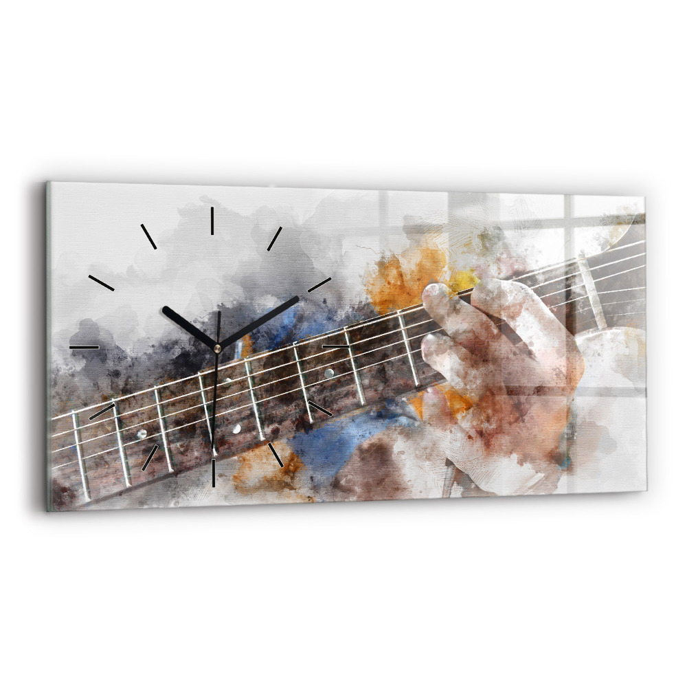 Horloge murale horizontale Guitare