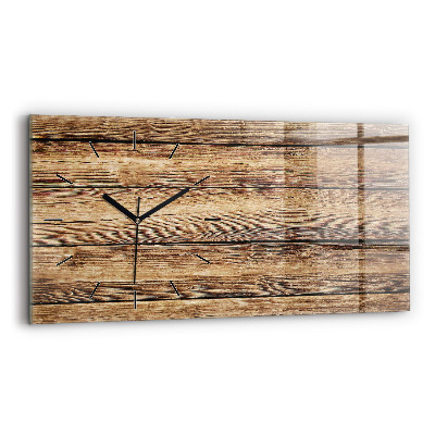 Horloge murale horizontale Planches en bois