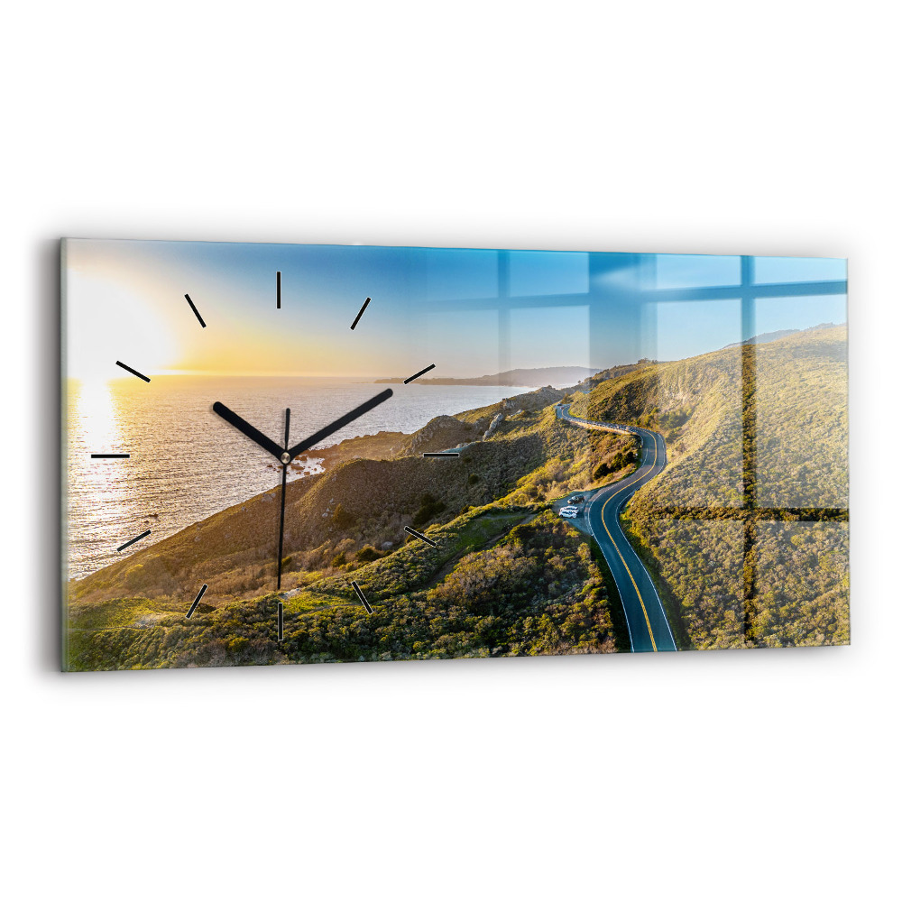 Horloge horizontale en verre Route de San Francisco