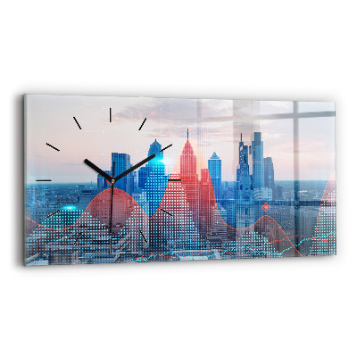 Horloge rectangulaire horizontale Gratte-ciel à Philadelphie
