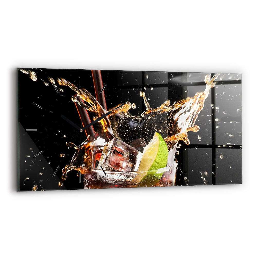 Horloge rectangulaire horizontale Boisson sur la glace
