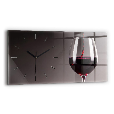 Horloge rectangulaire horizontale Lampe de vin rouge