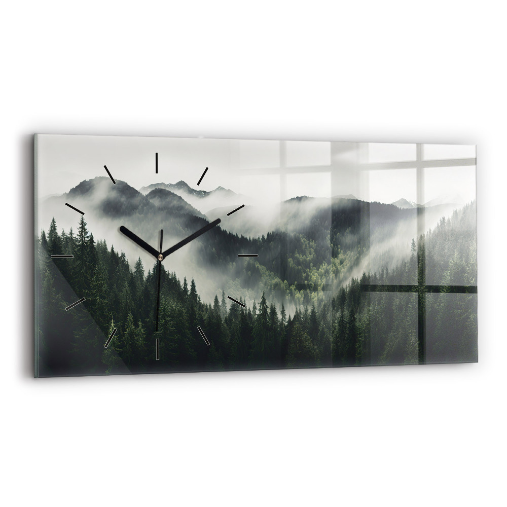 Horloge rectangulaire horizontale Paysage de forêt
