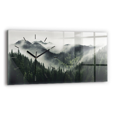 Horloge rectangulaire horizontale Paysage de forêt