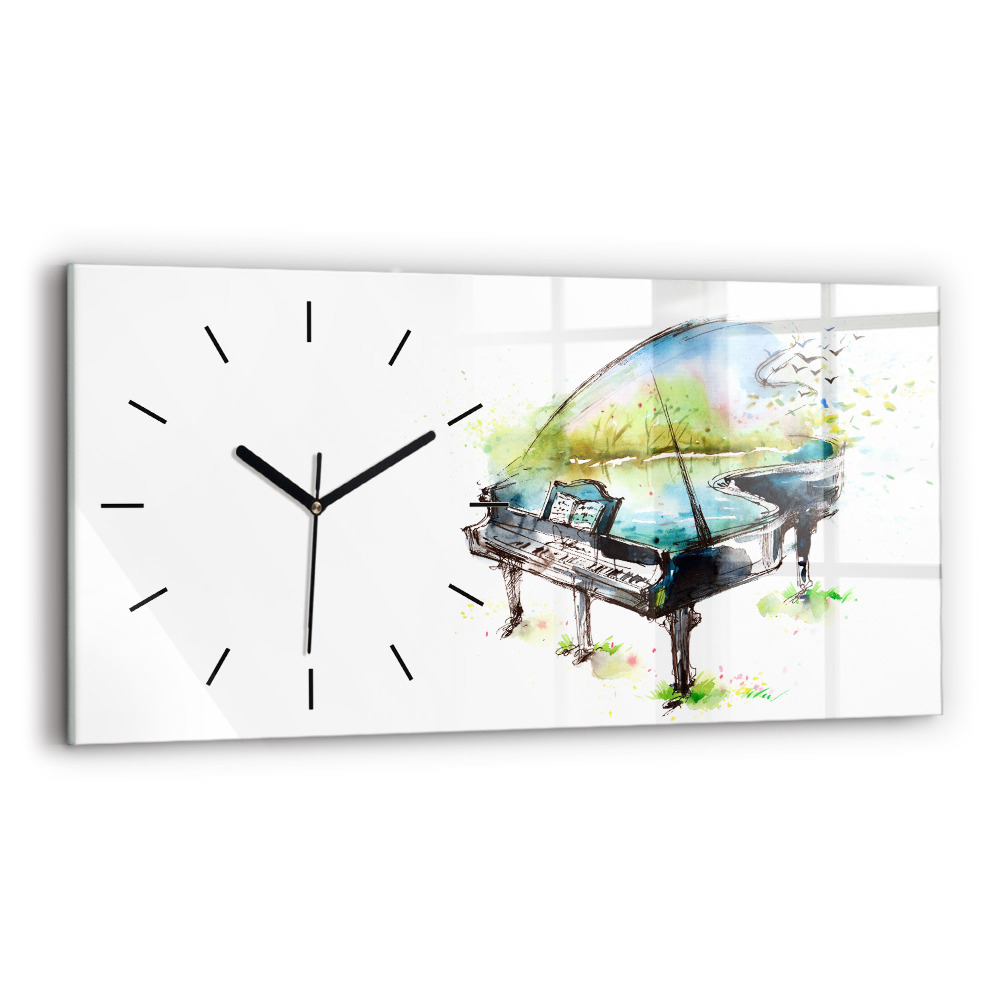 Horloge murale horizontale Illustration des 4 saisons