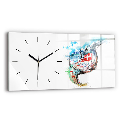 Horloge murale horizontale Montre suisse